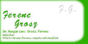 ferenc grosz business card